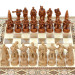 Wooden chess 3 in 1 "Ukrainian Armed Forces". 55x55 cm. Dark