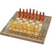 Carved chess 3 in 1 "Egypt". 50x50 cm. Mosaic
