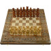 Carved Chess + Backgammon "Egypt". 50x50 cm. Inlaid with copper and beads. Handmade.
