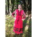 Dress "Field": embroidery on corset mesh with lace
