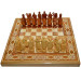 Wooden Chess + Backgammon "Cossacks", 50x50 cm. Bead inlay