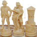 Carved chess 3 in 1 "Pirates of the Caribbean" 50x50 cm. Copper
