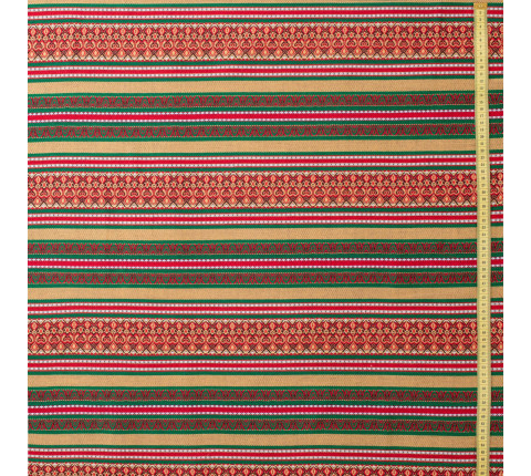 Interior fabric with Ukrainian ornament Decor-2 TDK-155-A 17/1106, per linear meter.