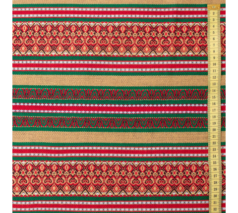 Interior fabric with Ukrainian ornament Decor-2 TDK-155-A 17/1106, per linear meter.