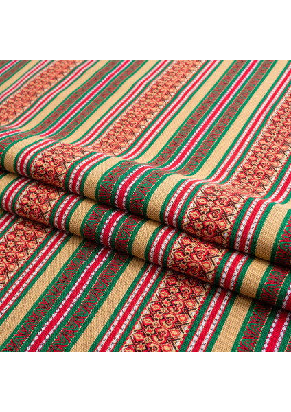 Interior fabric with Ukrainian ornament Decor-2 TDK-155-A 17/1106, per linear meter.