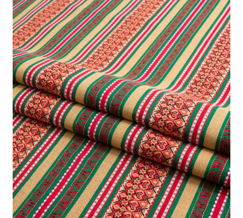 Interior fabric with Ukrainian ornament Decor-2 TDK-155-A 17/1106, per linear meter.