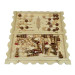Wooden Chess + Backgammon, 56x56 cm. Bead inlay