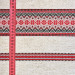 Ethno-fabric for tablecloths with a red pattern Svitiaz-4 TDK-10-N 4/1, per meter.