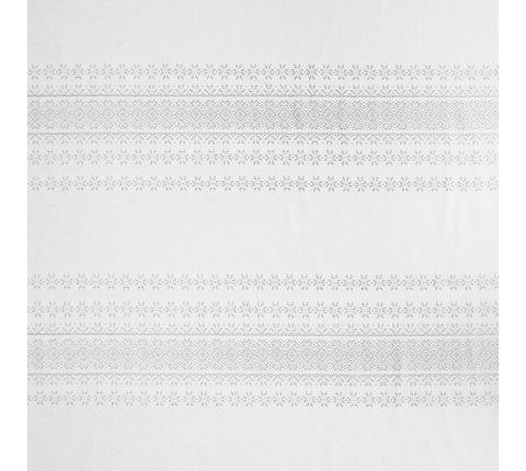 Ethno-fabric with white ornament Snowflake-3 TDK-149-P 1/1, linear meter.
