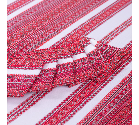 Table set Ornament red (tablecloth + 6 napkins)