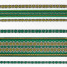Ethno-fabric with green ornament for decor Roksolana TDK-108 11/9, per meter.