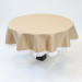 Round beige tablecloth