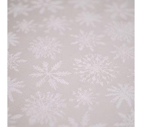 Tablecloth fabric Christmas Eve-snowflakes milk TDK-ZH-184-2 1/1, m.