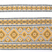 Ethno-jacquard fabric for tablecloths Red Ruta-2 TDK-J-212 1/7 mustard ornament, per meter.