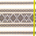 Ethno-jacquard fabric for tablecloths Red Ruta-2 TDK-J-212 1/4 beige ornament, running meter.