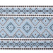 Ethno-jacquard fabric for tablecloths Red Ruta-2 TDK-J-212 1/2 blue ornament, linear meter.
