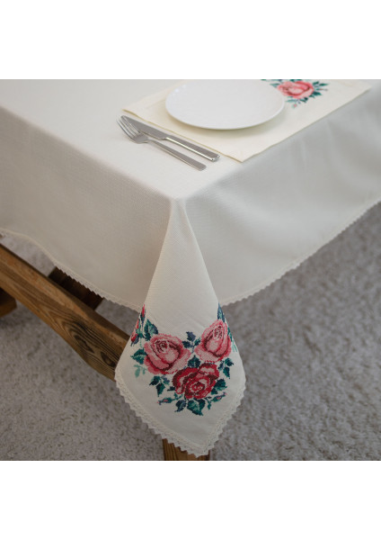 Embroidered tablecloth "Flowering Garden"