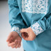 Men's embroidered shirt "Blue"