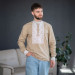 Men's embroidered shirt "Beige"