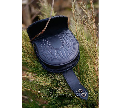 Leather set with personalized overlay.