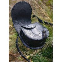 Leather set with personalized overlay.