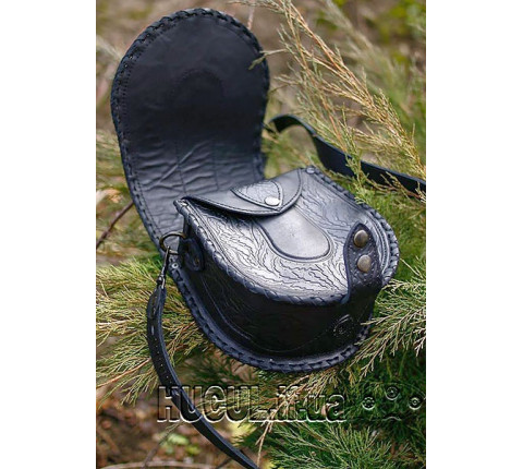 Leather set with personalized overlay.