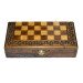 Wooden Chess + Backgammon, 32 x 32 cm. Handmade