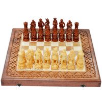 Carved chess 3 in 1 "Pirates of the Caribbean" 50x50 cm. Copper