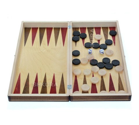 Chess, Backgammon, Checkers, 44x44 cm