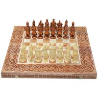 Wooden chess 3 in 1 "Cossacks". 55x55 cm. Light