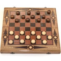 Backgammon + Checkers, 36x36 cm