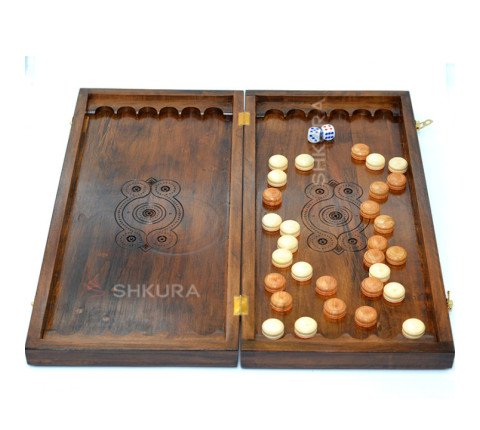 Wooden backgammon "Sphere", 50 cm