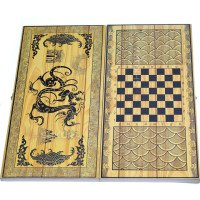 Backgammon, checkers "Indian Dragon"