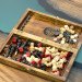 Wooden Chess + Backgammon, 32 x 32 cm. Handmade