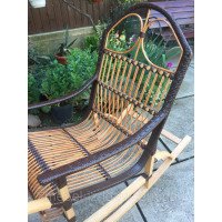 Brown "Rattan" rocking chair