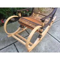 Brown "Rattan" rocking chair