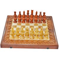 Carved chess 3 in 1 "Egypt". 50x50 cm. Copper