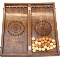 Handcrafted carved backgammon "Ataman"