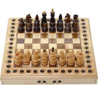 Chess + Backgammon, 32x32 cm. Inlay, light