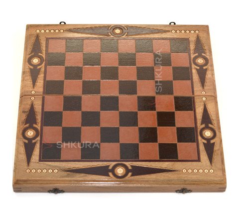 Backgammon + Checkers, 36x36 cm