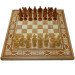 Wooden Chess + Backgammon "Cossacks", 60x60 cm. Bead inlay
