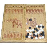 Backgammon, checkers "Indian Elephant"