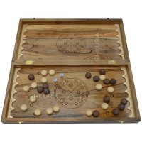 Souvenir chess + backgammon + checkers "Game of Thrones" 50 x 50 cm. Beads + Copper
