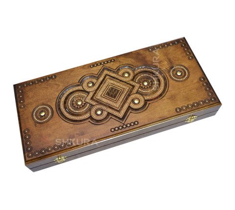 Backgammon "Zubr", 45x42 cm
