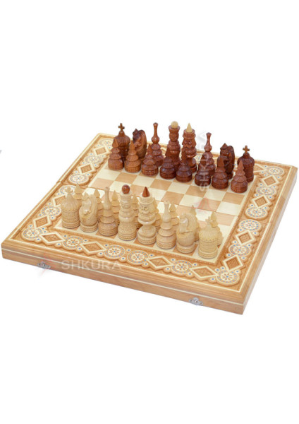 Chess "Hutsulshchyna" 50x50 cm. Beads