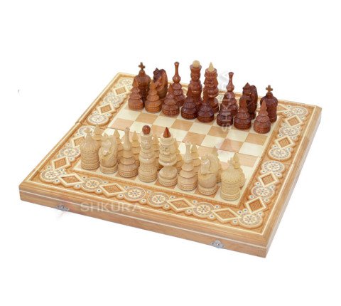 Chess "Hutsulshchyna" 50x50 cm. Beads