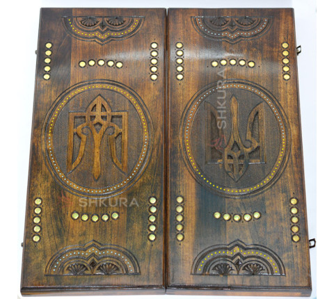 Backgammon "Trident of Ukraine" 50 cm
