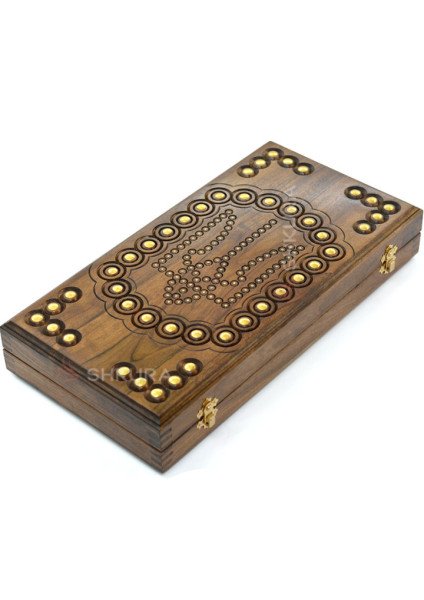 Handmade backgammon "Coat of Arms of Ukraine", copper, 40 cm