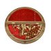Wooden, round Chess, 40 x 40 cm. Bead inlay