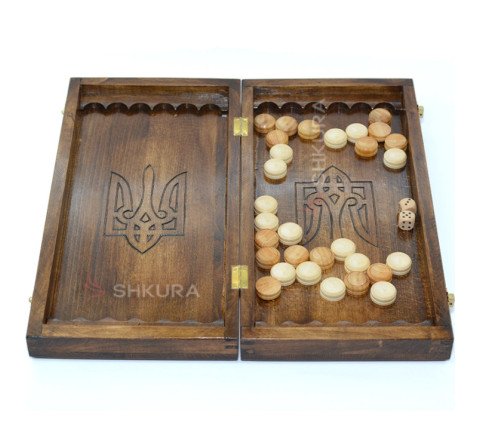 Backgammon "Trident of Ukraine" 55 cm